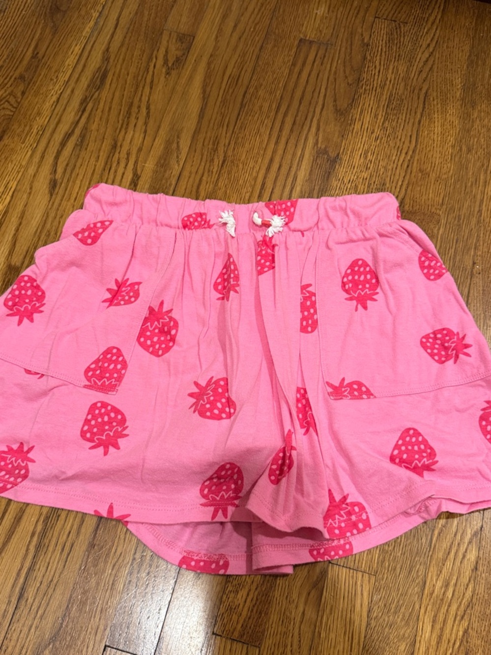 Cat & Jack Pink Strawberry-Print High Waist Shorts